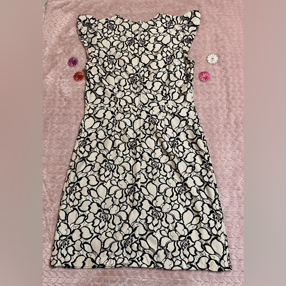 H&M Lace Floral Black and White Dress Size 12 - Picture 2 of 10